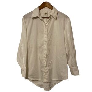 Jason Wu Oversized White Button Up Shirt Tunic in Women's Size Medium